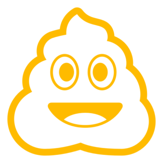 Pile Of Poo Emoji Decal (Yellow)